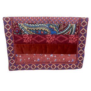 Vintage Suttles and Seawinds Limited Quilted Cotton Patchwork Clutch Multicolor